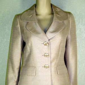 Le Suit NWT Tulip Pleated Collar Jacket Skirt Suit